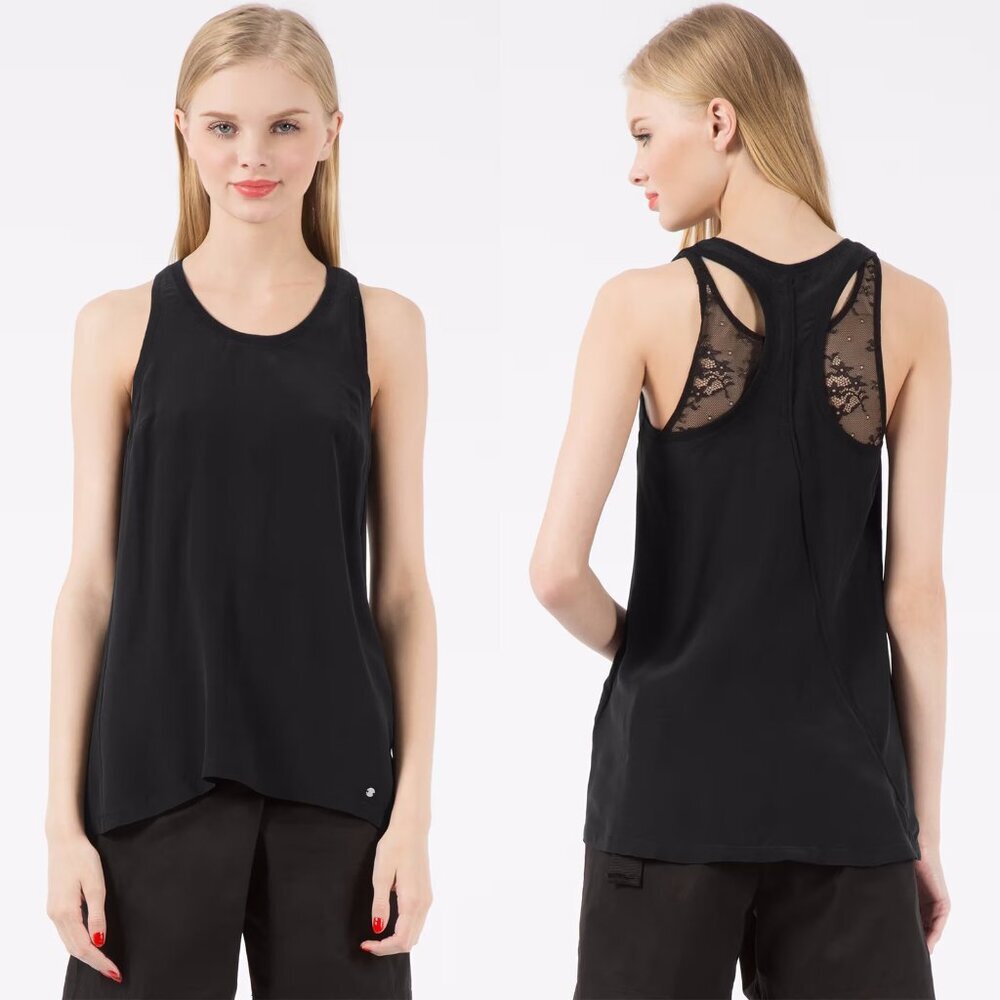 NWT New Damir Doma Silent Silk Black Tureis Basic Tank Top Portugal Size XS